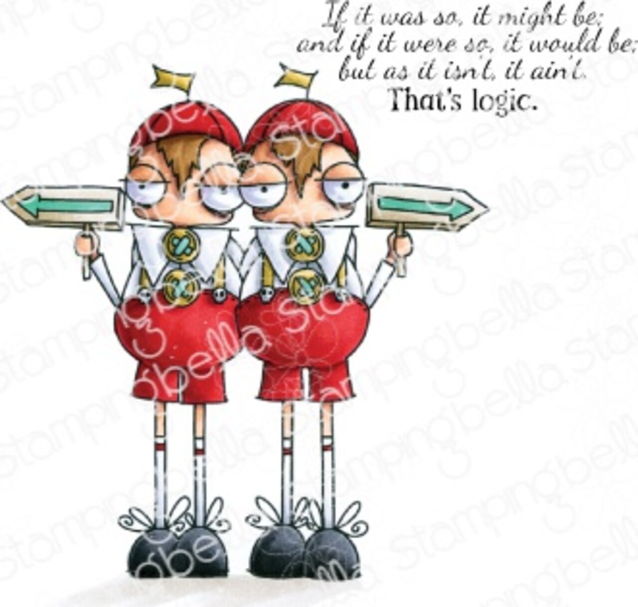 Stamping Bella Cling Stamps-Oddball Tweedle Dee & Tweedle Dum